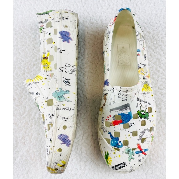 (RARE) VANS • No-Comply x Daniel Johnston Slip-On Trek Slippers - Picture 4 of 15